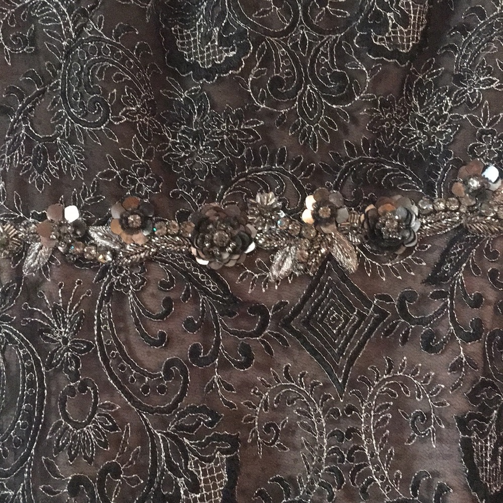 Marchesa Notte Black sequined embellished gown - Picture 3 of 8